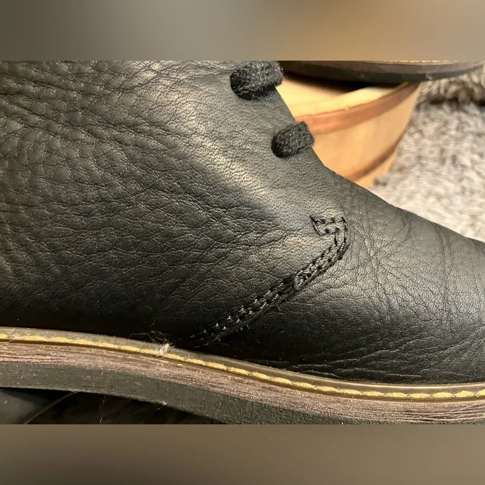 EUC Ecco Turn Leather Gore-Tex Tie Chukka Boots Black- US 13 / EU 47